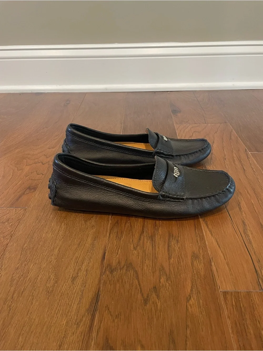 Coach Black Leather Nicola Loafers